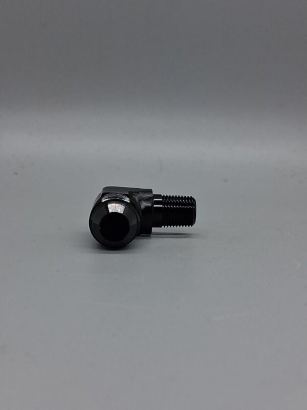 High-quality 6 AN black hose fitting with straight fittings, ideal for automotive and performance applications. Designed for durability and secure connections in high-pressure systems.
