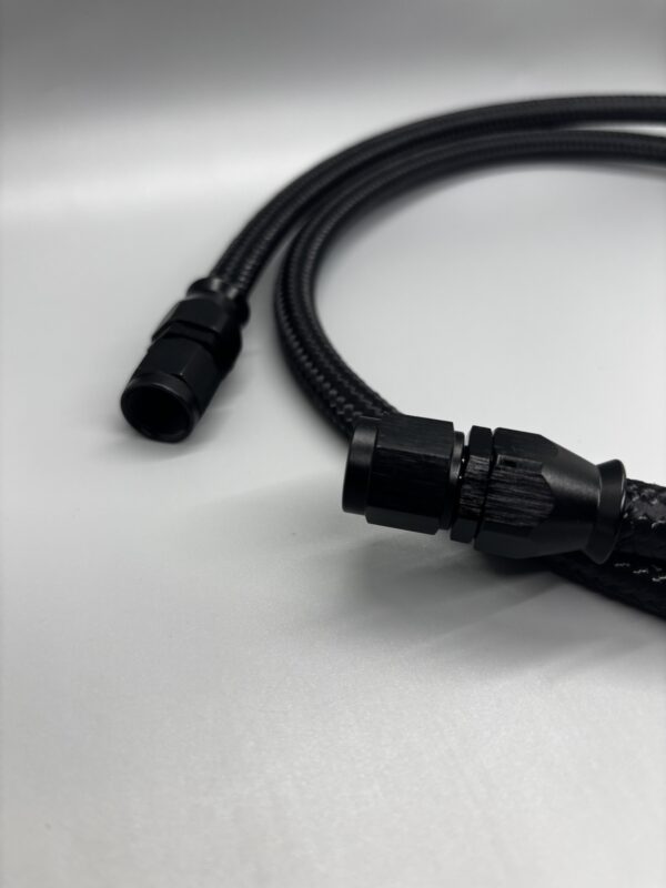 6 AN x 5ft black hose with straight fittings - Image 2